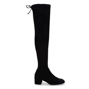 Stuart Weitzman black stretch suede over the knee boots 8 NWT Odene